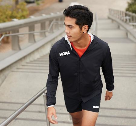 Hoka One One Full-Zip Wind Jacket - Top Barbati Negrii | RO-omvwHoR